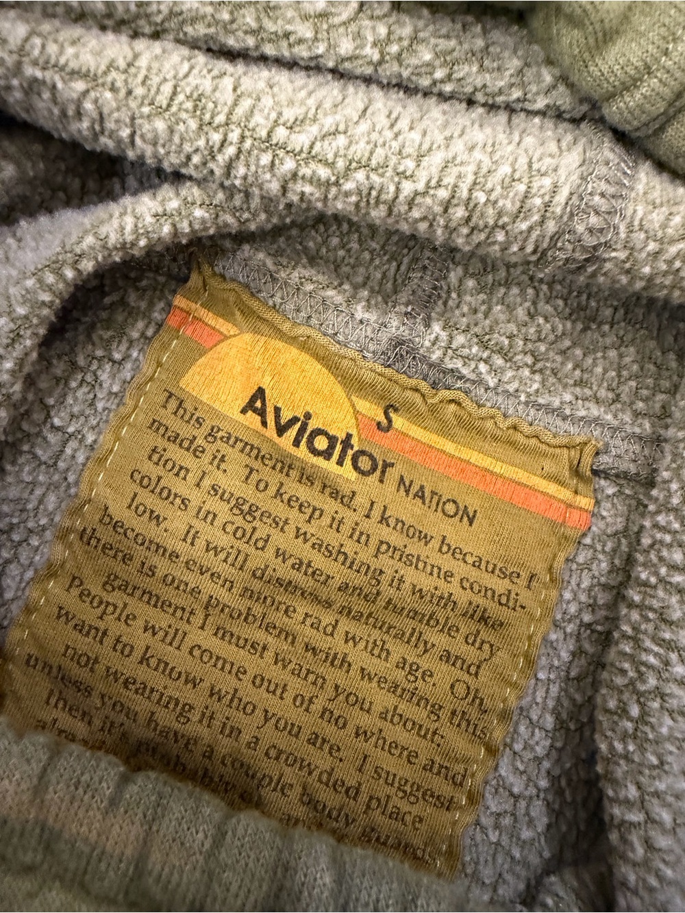 Aviator Nation Ninja Pullover Hoodie Camo Rainbow Logo - Picture 5 of 5